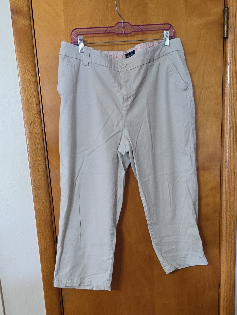 Sonoma Light Beige Straight-Leg Chino Pants